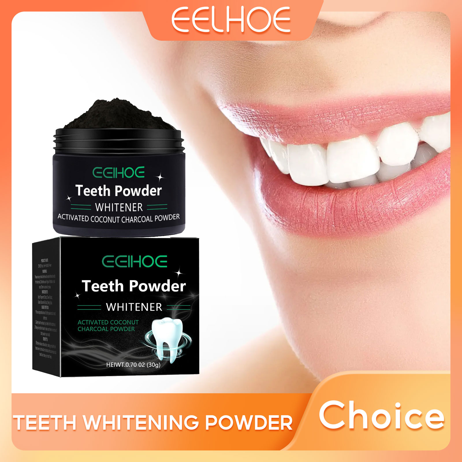 Whitening Powder Activated - EELHOE Diş Beyazlatma Ürünleri için Kömür