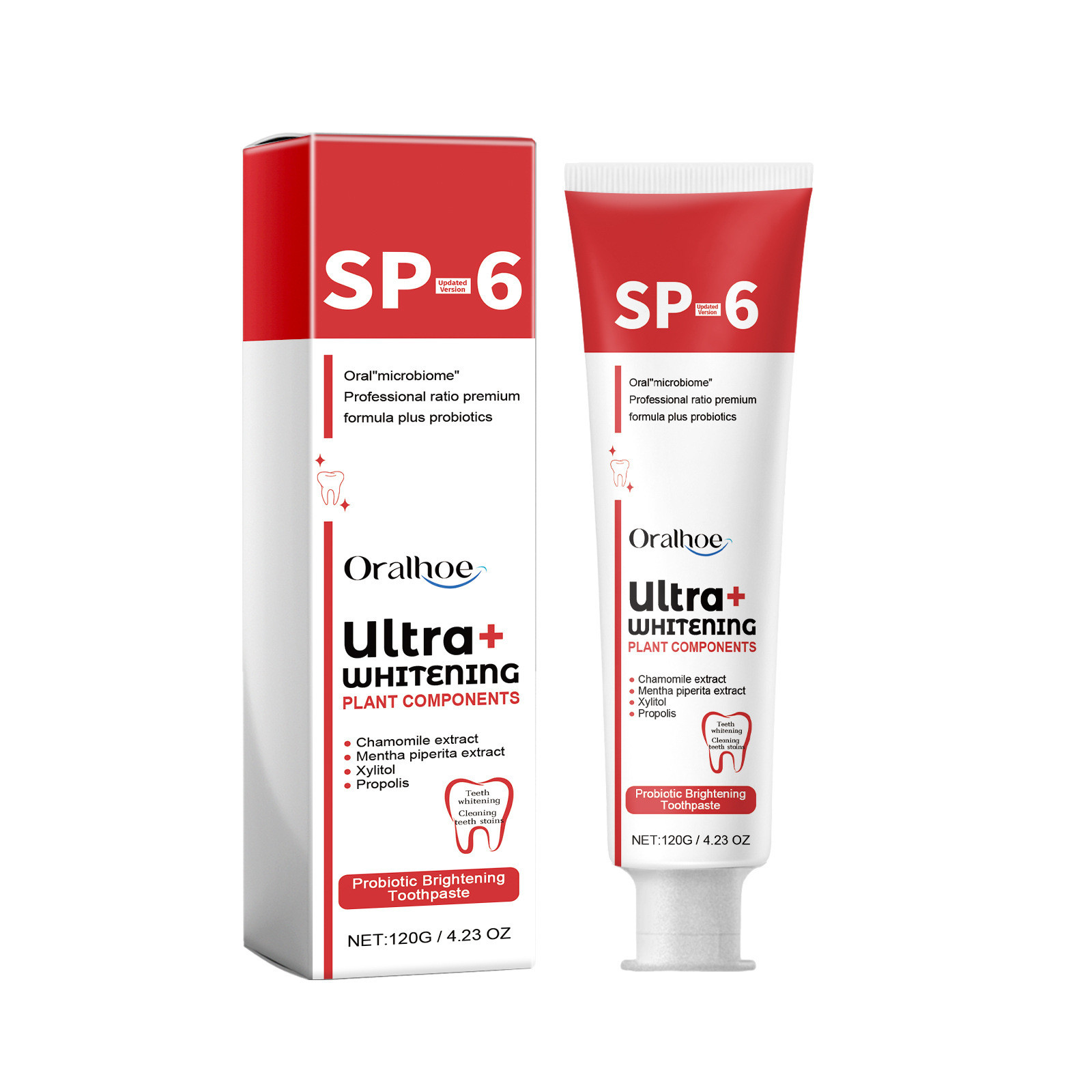 Teeth Whitening Enzymes - SP-6 probiyotik beyazlatma diş macunu parlatıcı