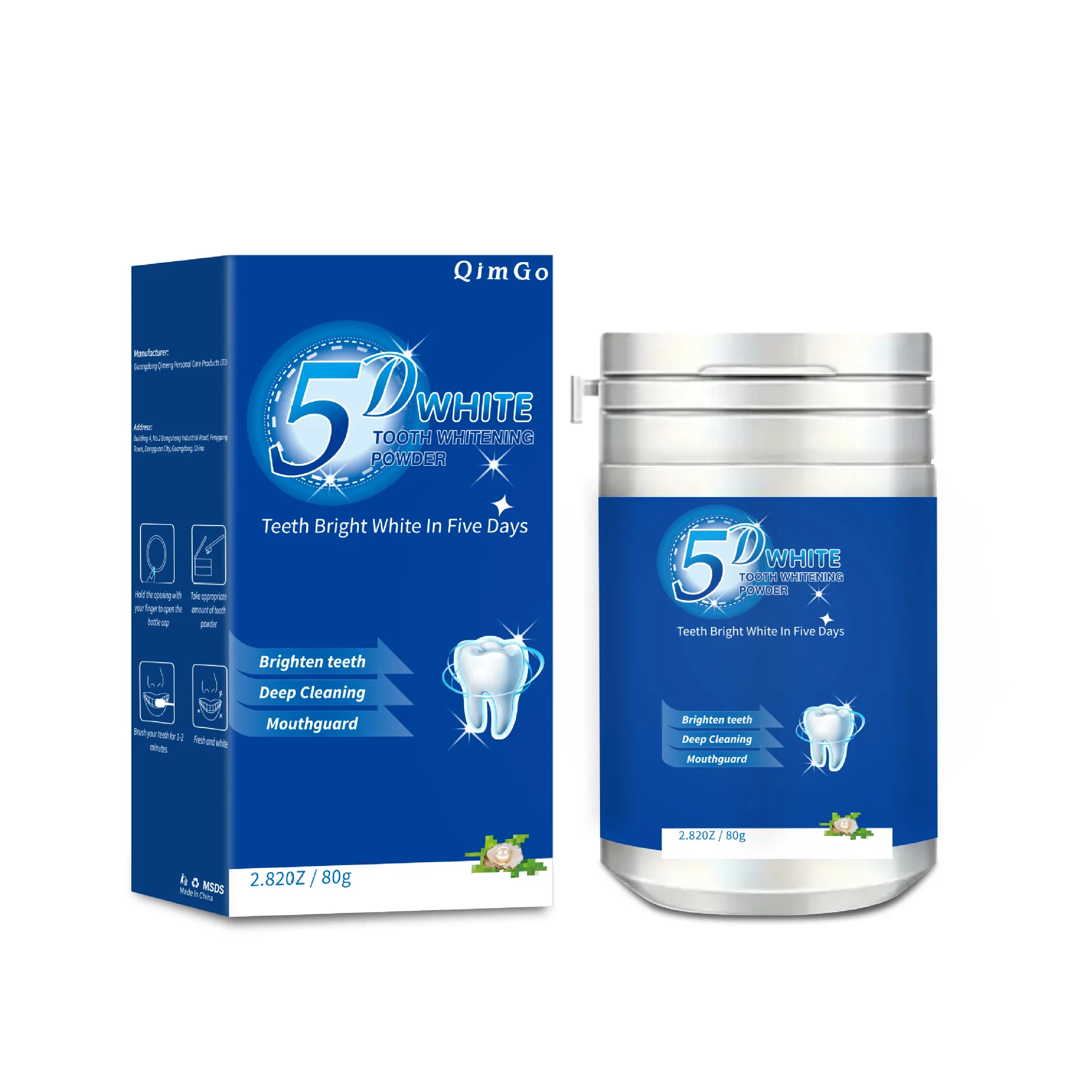 Teeth Whitening Enzymes - 5D 80g Mavi Enzim Diş Beyazlatıcı