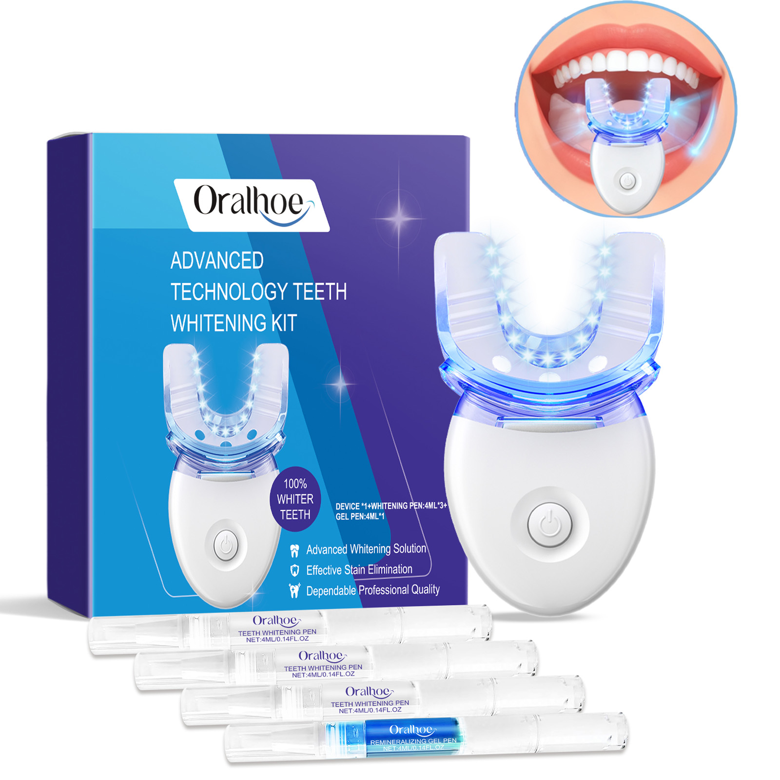 Teeth Whitening Near Me - Profesyonel Diş Beyazlatma LED Işık Kiti,