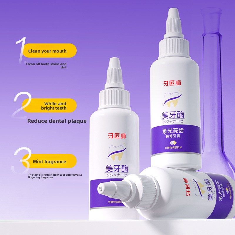 Mor Işık Parlatıcı Diş Macunu, - Teeth Whitening Enzymes incelemesi ve fiyatı