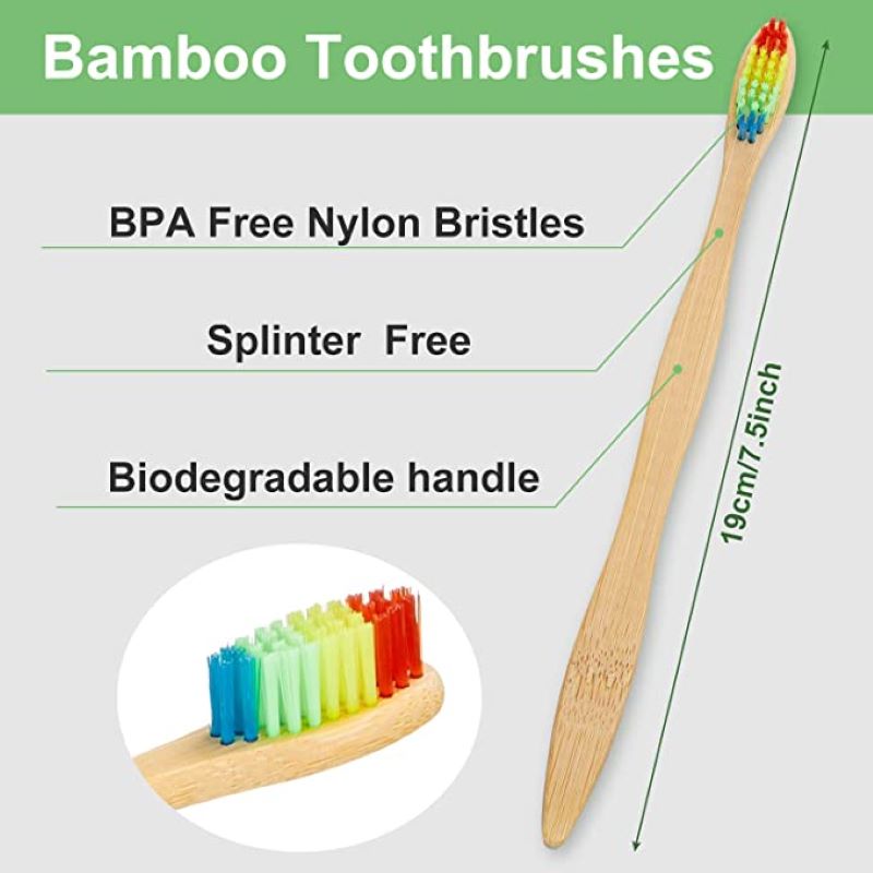 50/100 adet renkli doğal bambu - Teeth Whitening With Laser incelemesi ve fiyatı